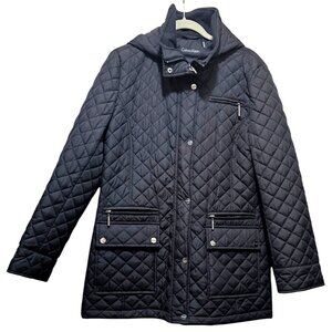Calvin Klein Quilted Black Jacket XL Woman's